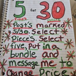 5 Items For 30 Dollars